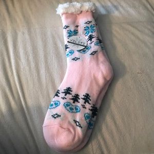 Pink Yelete Sherpa Lined Slipper Socks